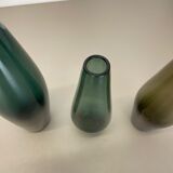 Set of three turmalin vases wilhelm wagenfeld wmf attributed, germany 1960s