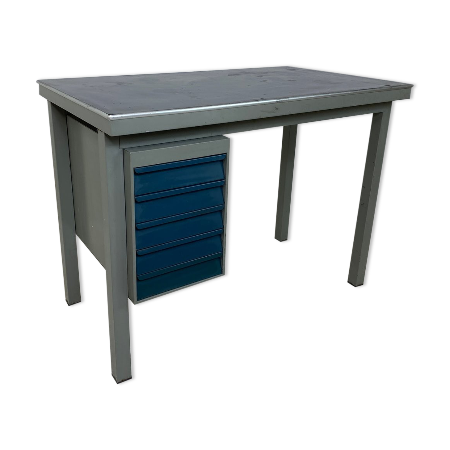 Bureau industriel en métal et linoléum de Gispen 1950s