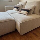 sofa, armchair and pouf