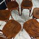 Suite de 6 chaises de bistrot Baumann vintage année 1930