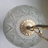 Large vintage ball chandelier with tassels