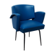 Fauteuil vintage en skaï et pieds métal