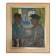 Original Svan Grandin Vintage Oil Painting  Portrait of two men in cafe