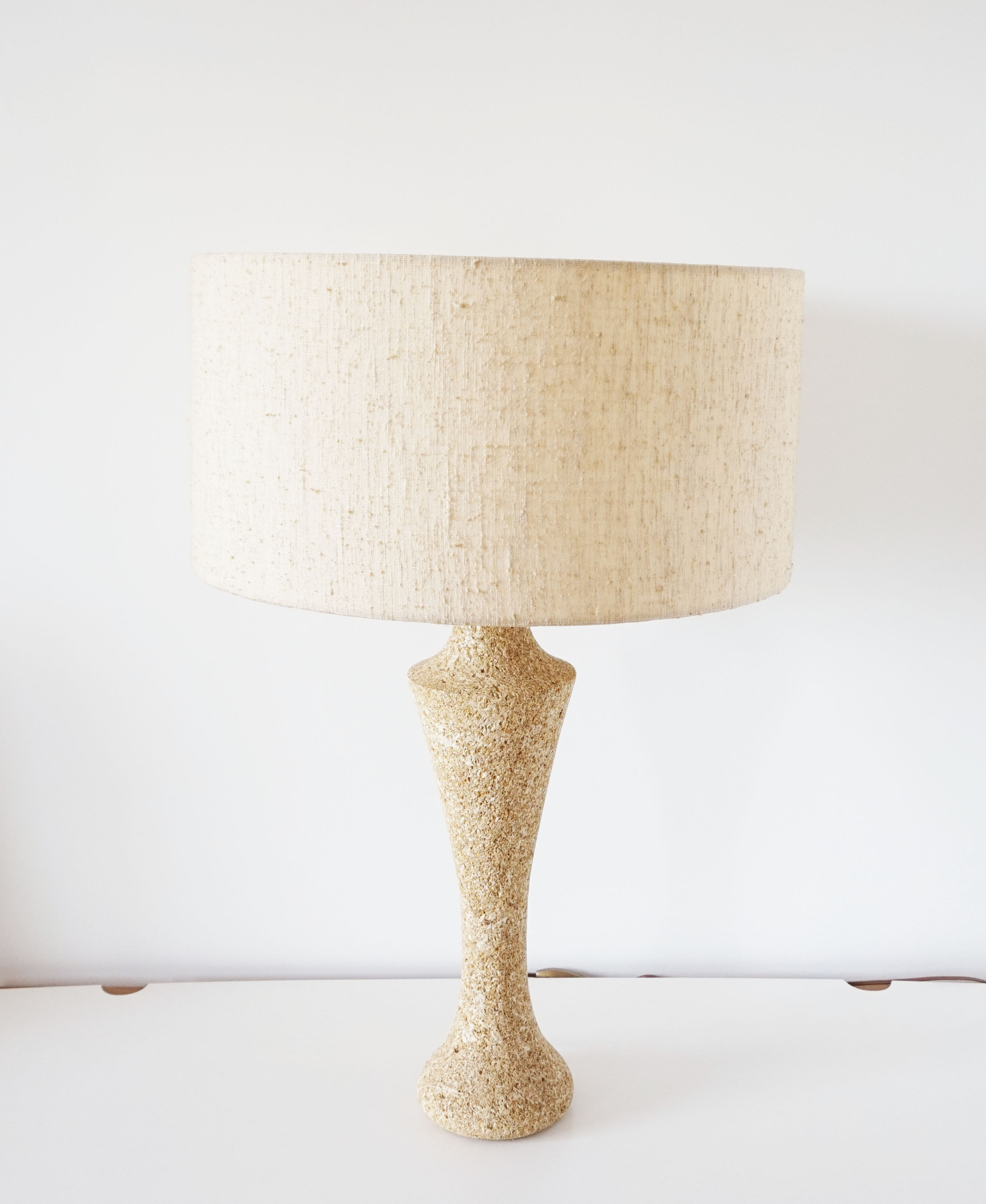 Vintage stone lamp reconstituted 1970