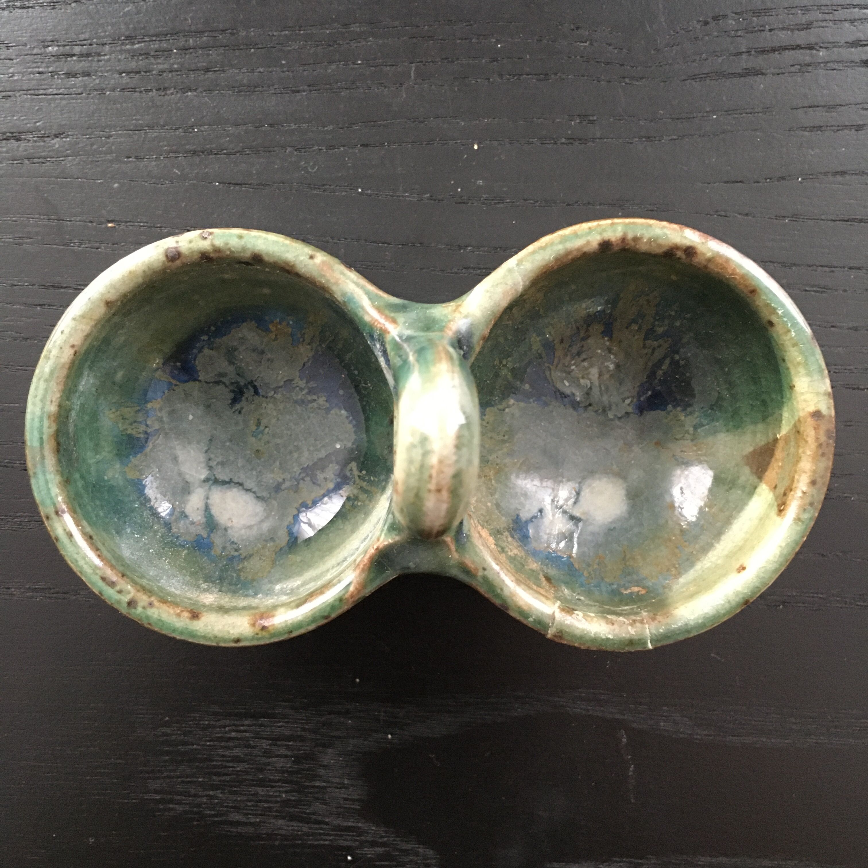 Serviteur sel poivre vert flammé