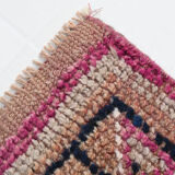 3x10 pastel pink & blue vintage rug
