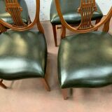 Suite of six Natural Wood Model chairs with 20th century wheat cobs