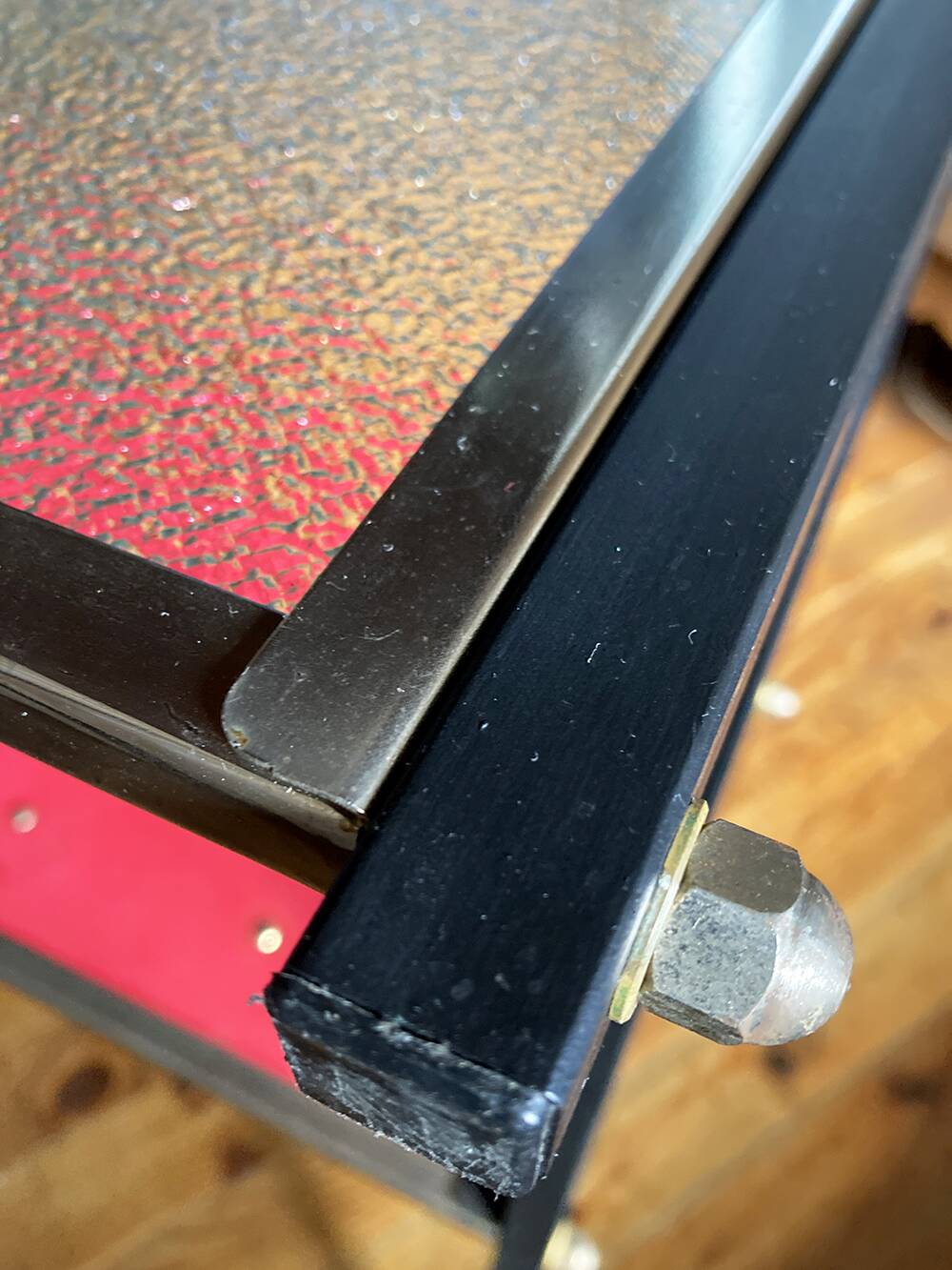 Glass and metal serving trolley, 1960s