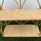 Pair of rattan and bamboo shelves or wall-bookcases, 1970