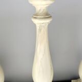 Ivory Hand-Painted Beech Console / Balustrade with a Marble Effect and Two