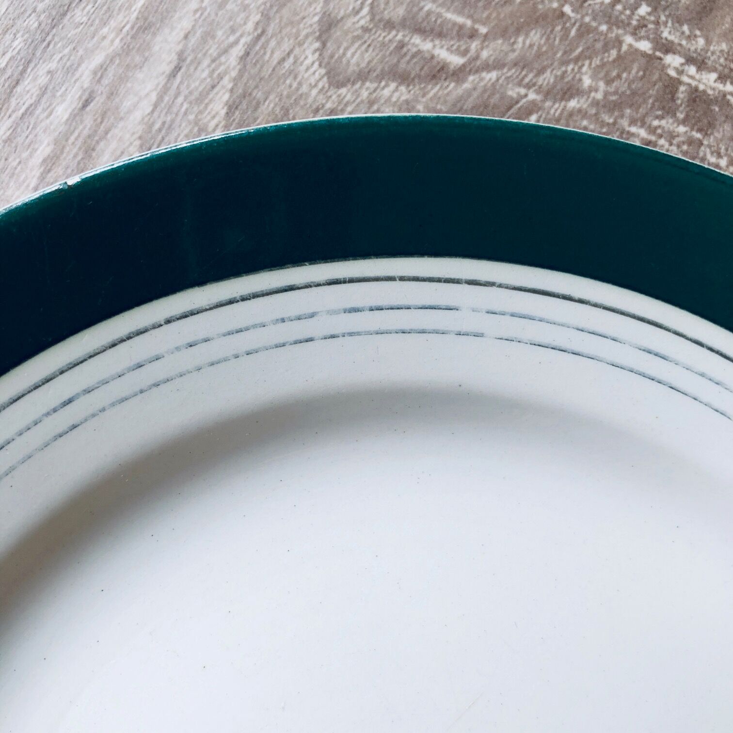 Digoin Sarreguemines green and white dessert service