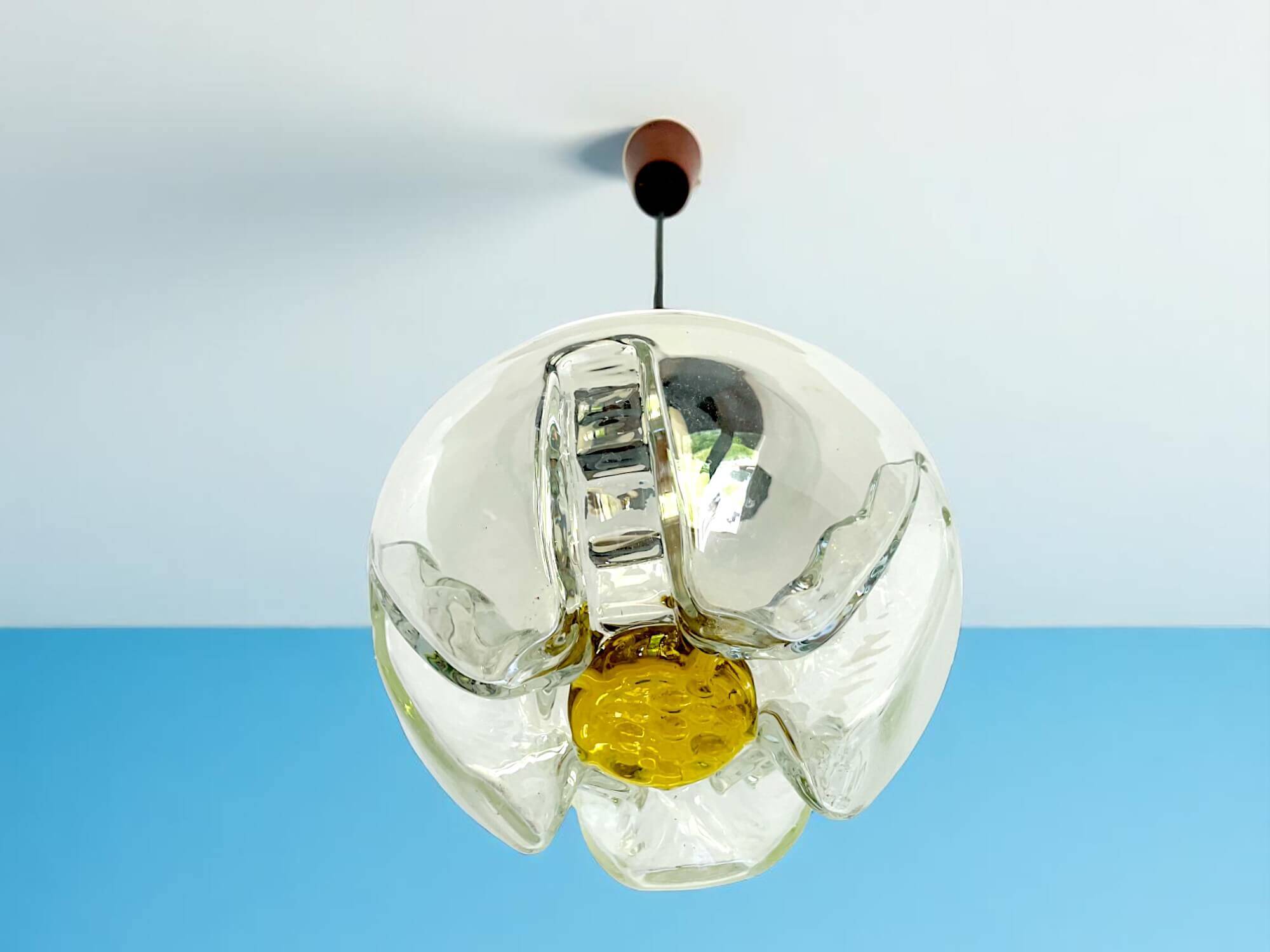 Mazzega style glass hanging lamp