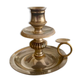Golden brass cellar rat candle holder