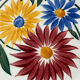 Flat plate with hand-painted floral decoration