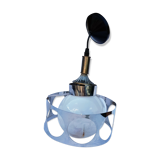 Vintage hanging lamp Murano glass and chrome metal