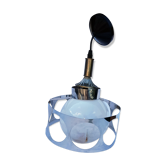 Vintage hanging lamp Murano glass and chrome metal