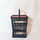 Mini bar or portable bottle holder in black rattan
