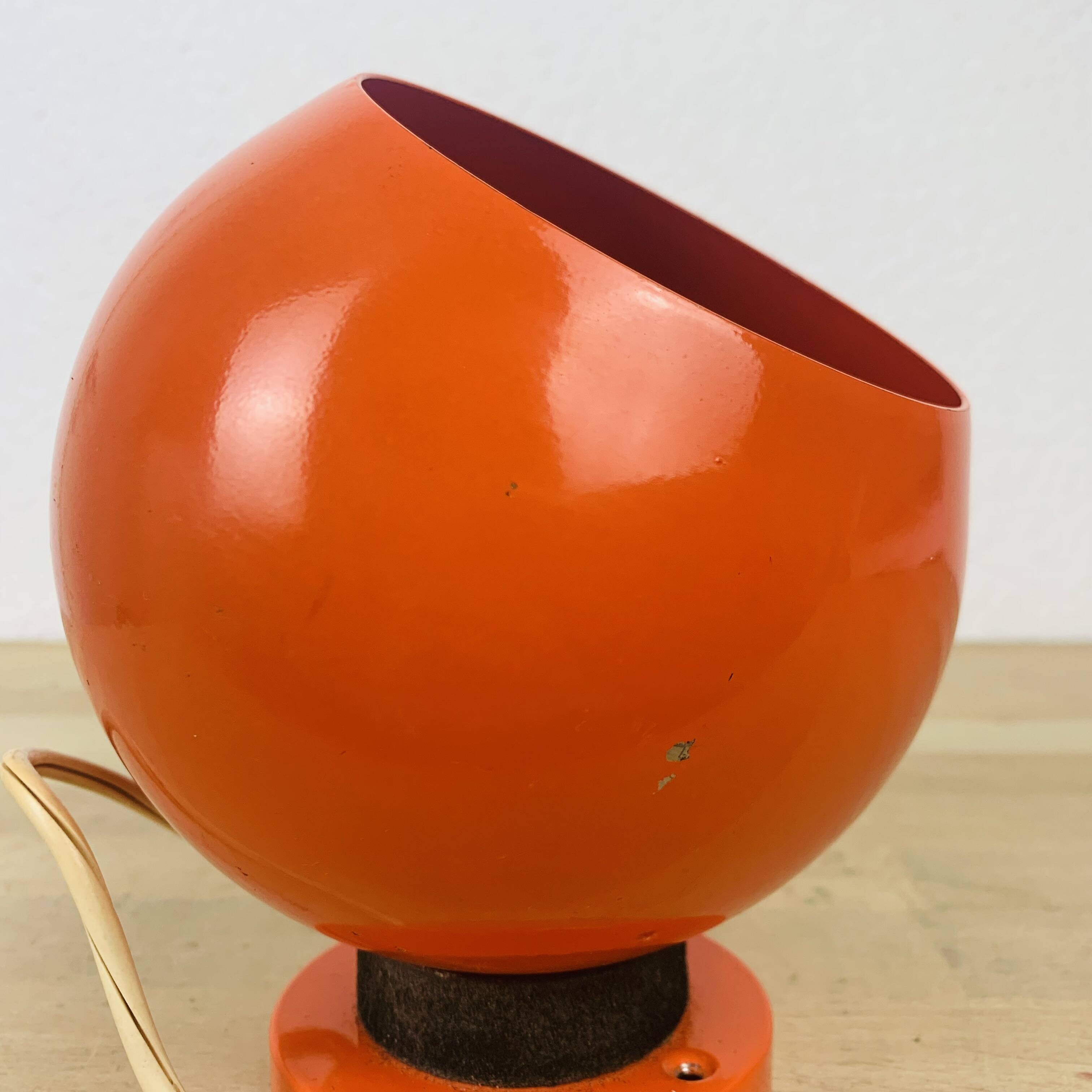 Eyeball space age orange 70's wall light
