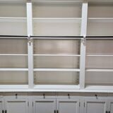 White bookcase library cabinet bookcase with ladder