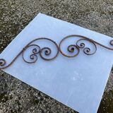 Wrought iron pediment