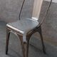 Paire de chaises en métal gris
