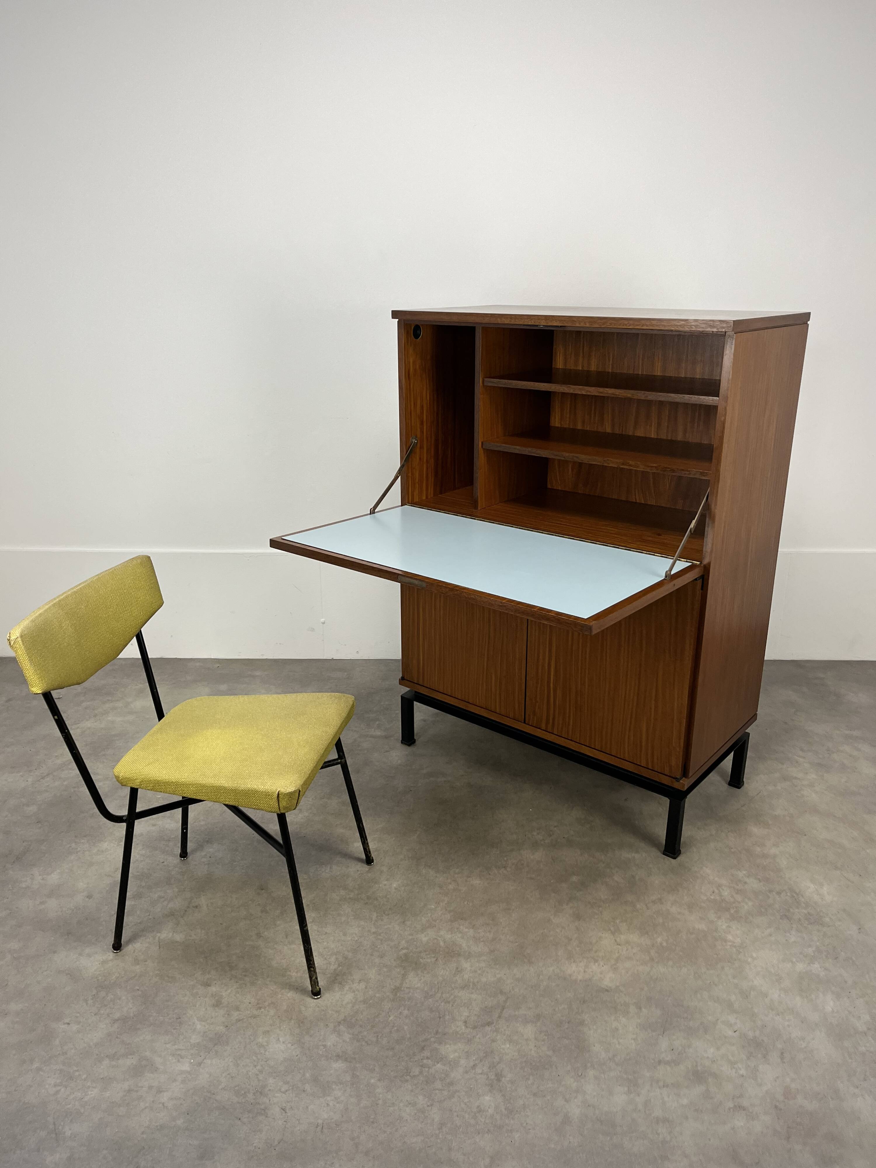 Marcel Gascoin secretary desk, reconstruction style, 1950s, for Alveole