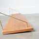 Vintage floating shelf teak brass brackets scandinavian
