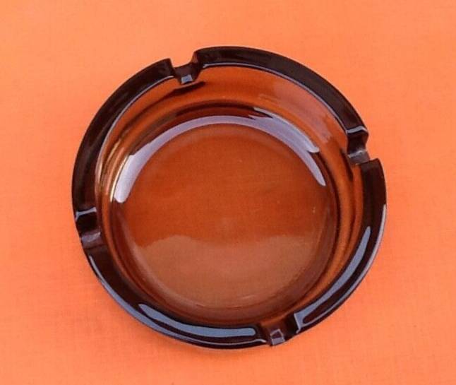 1970s Smoked glass ashtray France