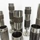 Set of 13 brutalist Space Age vases in steel – BMF, Germany, circa 1970
