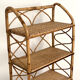 Vintage rattan shelf 60's