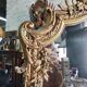 Large Louis XV gilded shell mirror from the 19th century