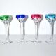 4 bristol liqueur glasses in crystal lined color and cut 13.5cm, Saint-louis