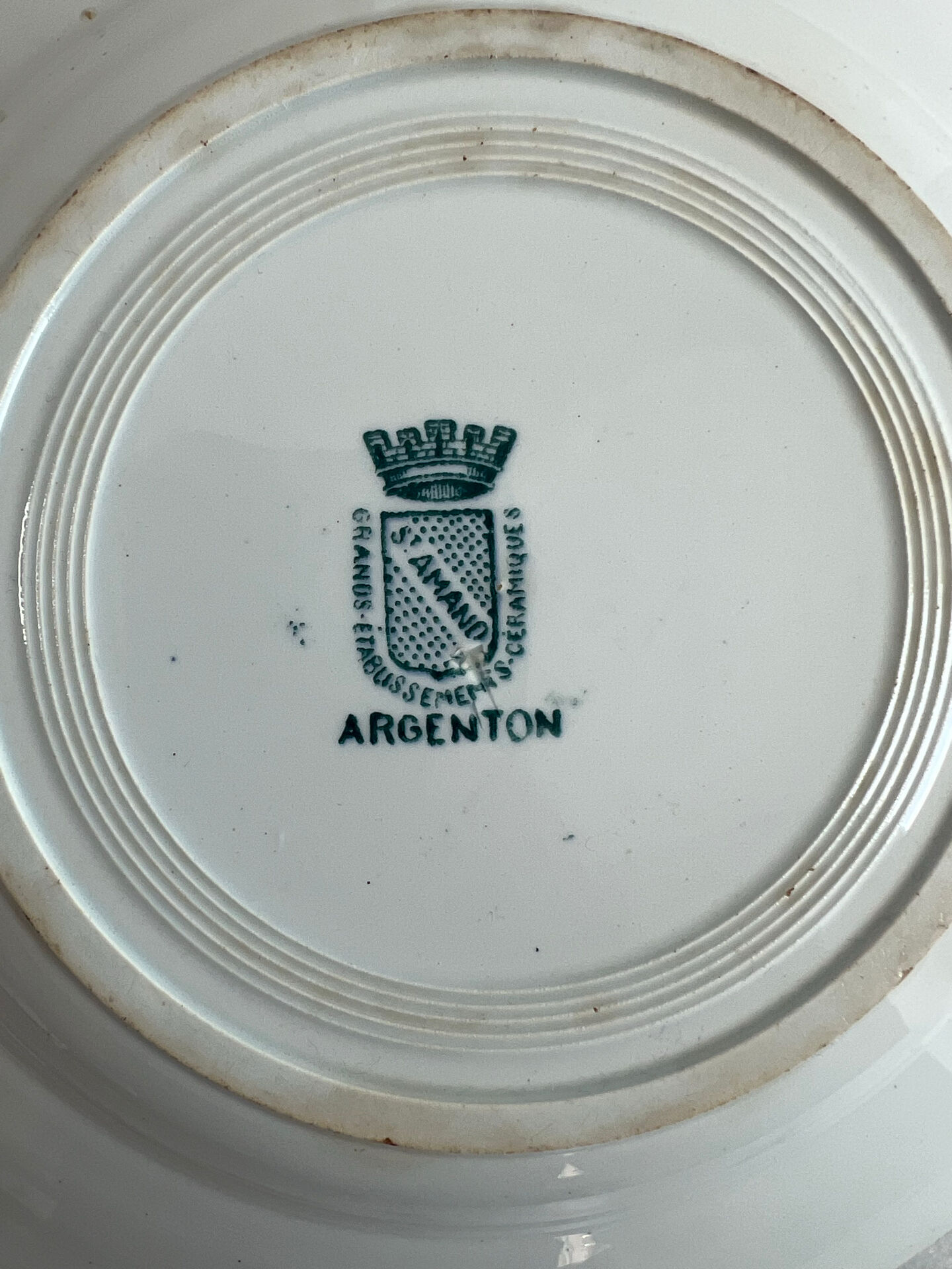 Set of 6 deep plates Saint Amand Argenton collection