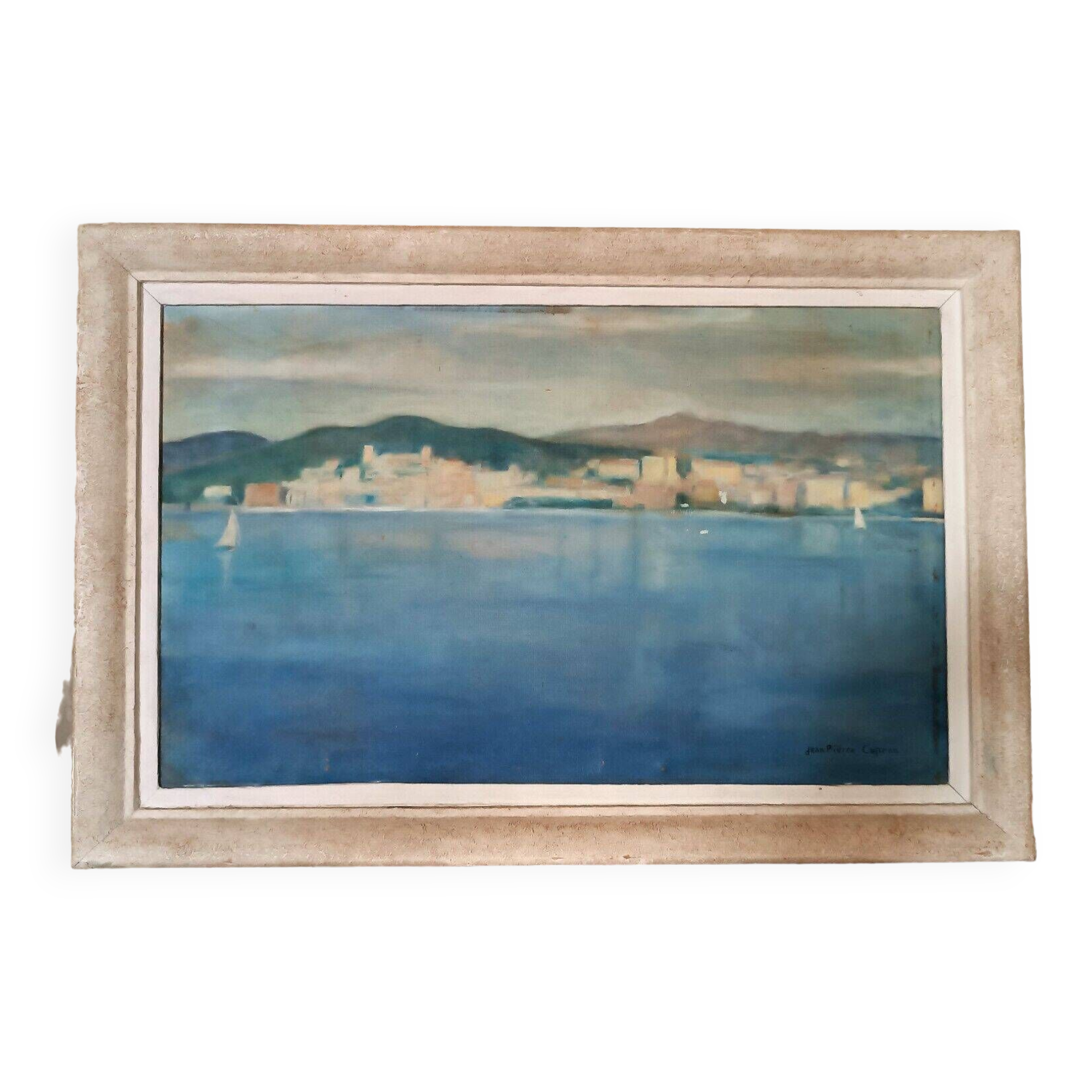 Painting Jean Pierre Capron - Oil On Marine Canvas 50s