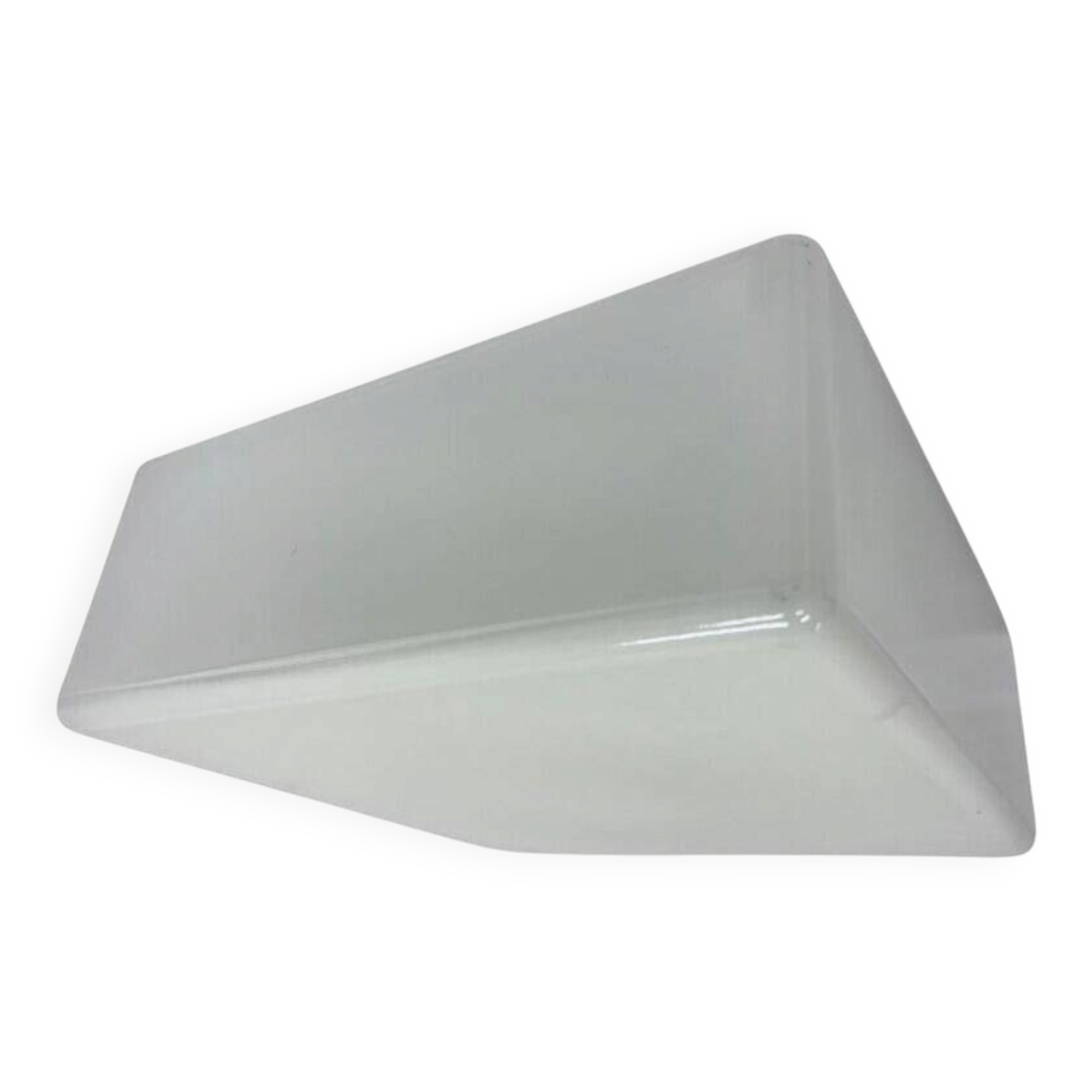 Mid-Century Milk Glass Flush Mount or Wall Light, Czechoslovakia