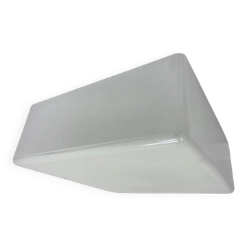 Mid-Century Milk Glass Flush Mount or Wall Light, Czechoslovakia