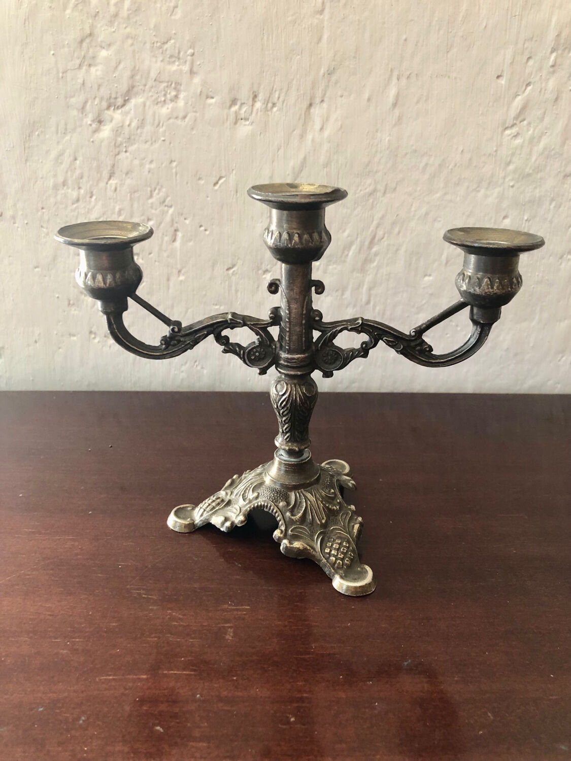 Old patinated chandelier