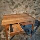 French rural farmhouse table with two drawers, 19th century.