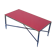 Brass coffee table with red glass top