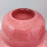 1970s Pair of Pink Vases in Murano Bubble Glass by Dogi. Made in Italy