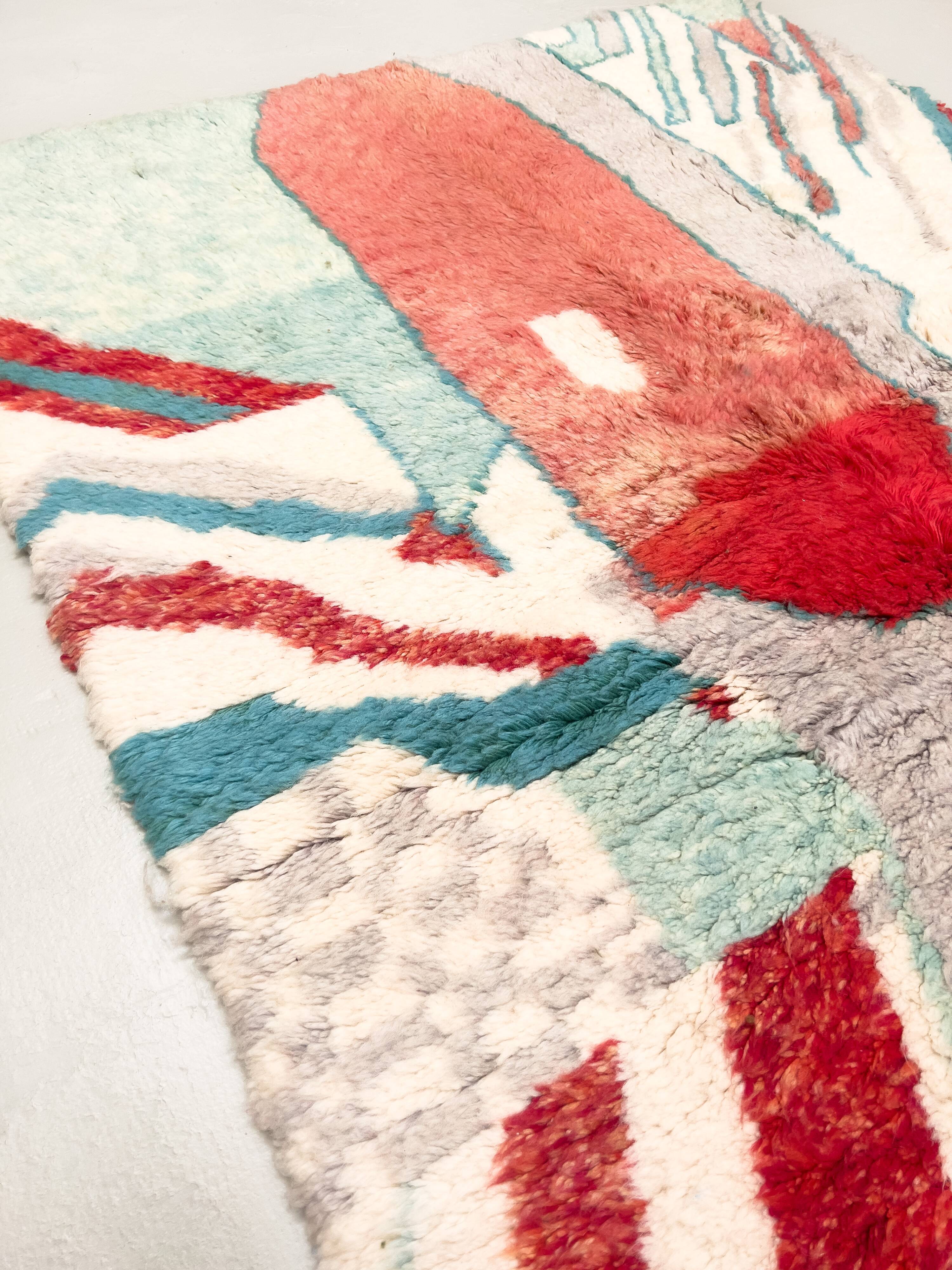 Colorful Beni Ouarain Berber rug, 2.50 x 1.66 m
