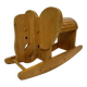 Vintage Swedish design Wooden Rocking Elephant jr  80's design
