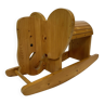 Design suédois vintage Wooden Rocking Elephant jr 80's design