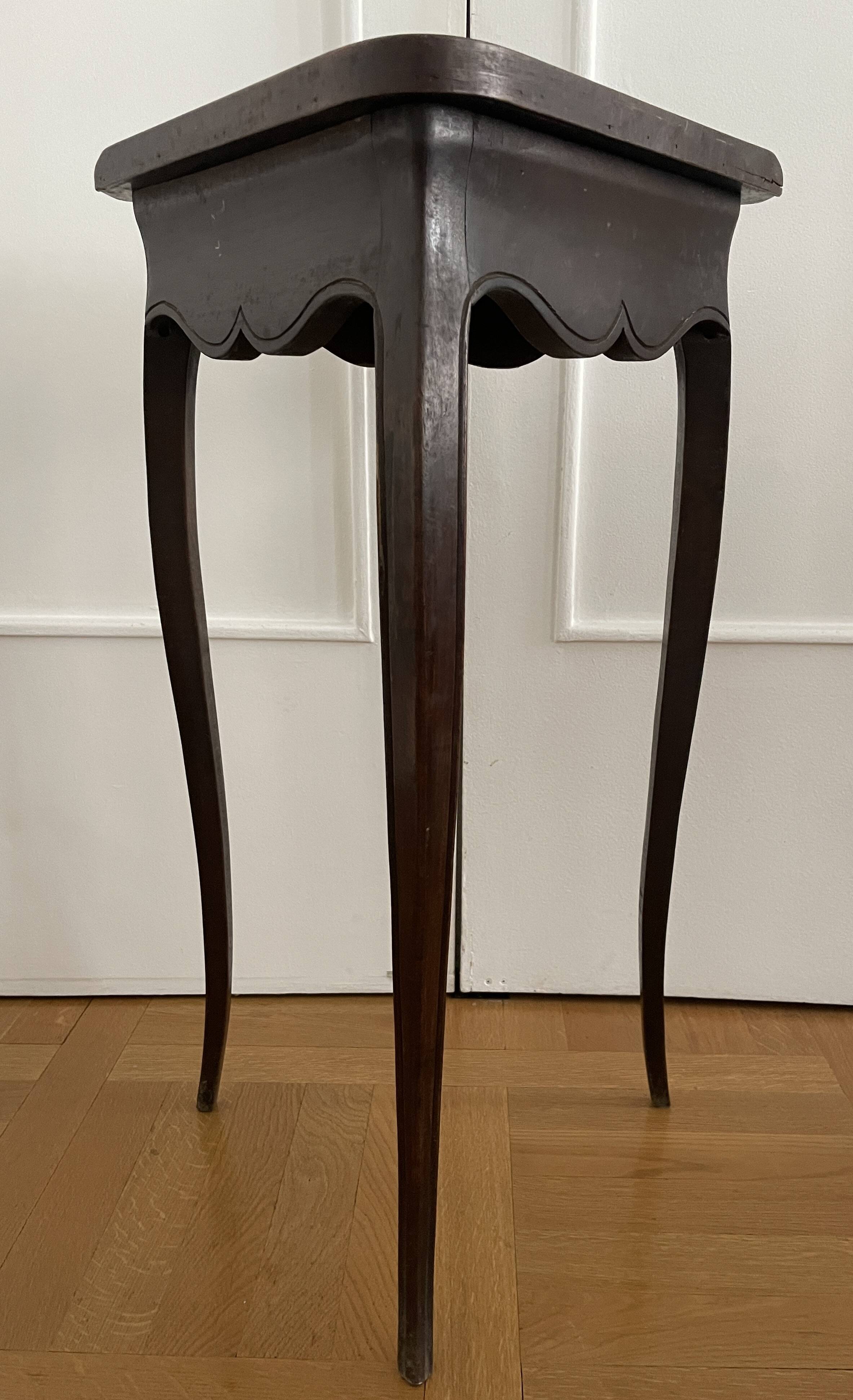 19th century walnut corner tripod table