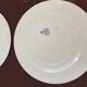 4 Clairefontaine ironstone flat plates, Cyclamens model