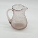 Biot style bubbled glass pitcher, pink tones, vintage