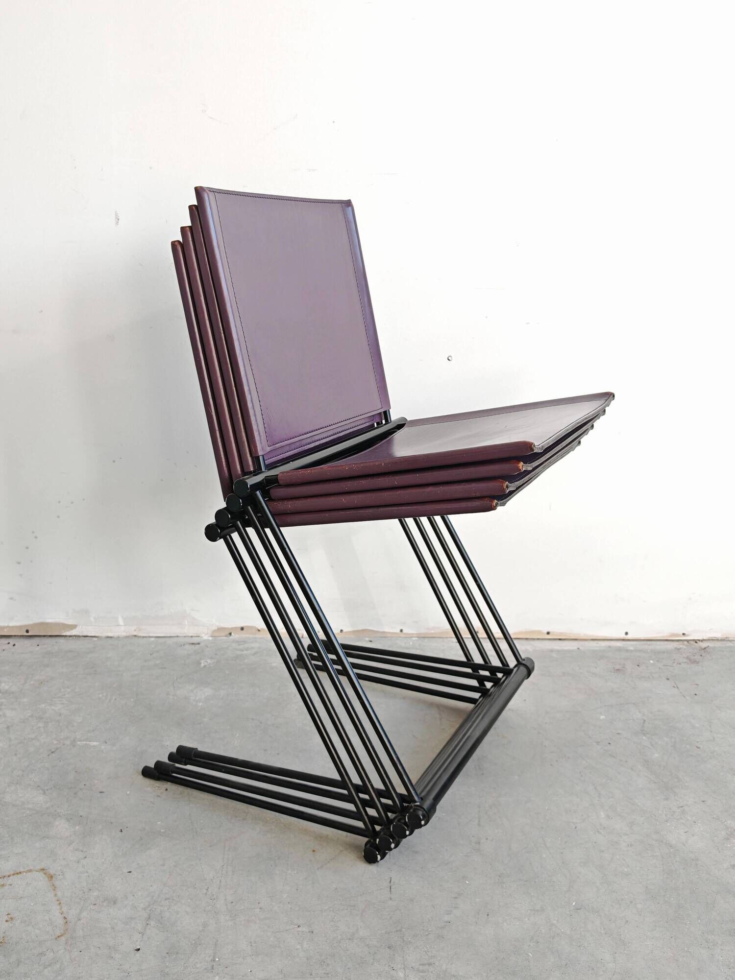 Set of 4 Ballerina chairs by Herbert Ohl for Matteo Grassi, 1990s.