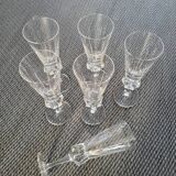 6 flûtes en cristal
