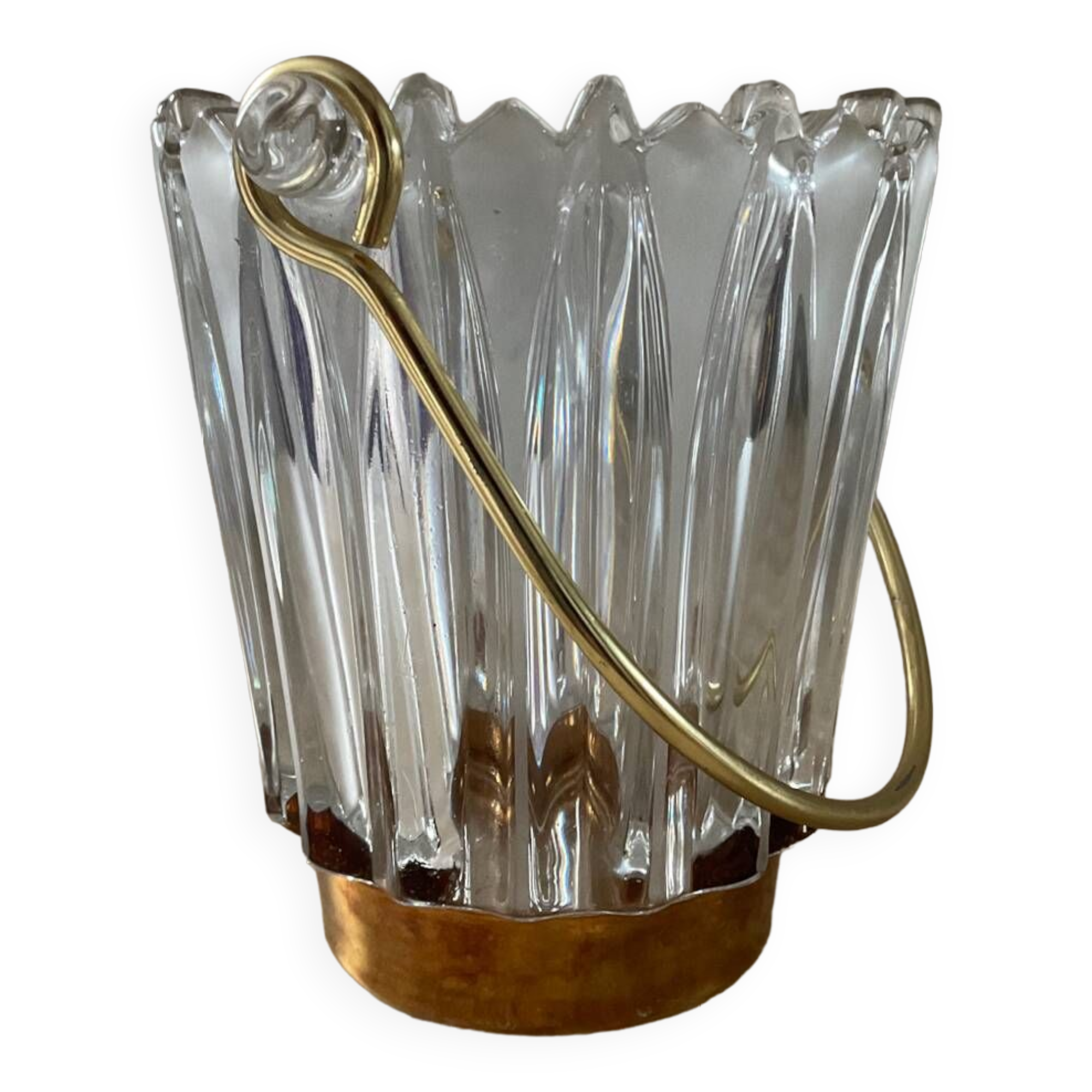 Vintage glass ice bucket