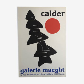 Calder alexander (1898-1976), maeght gallery, 1976. lithograph poster